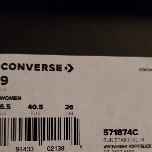 Converse Run Star Hike High 'Made With Love' Platform WOMEN SZ / 571874C - Picture 16 of 16